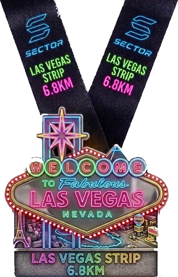 Las Vegas Strip 6.8K finisher medal